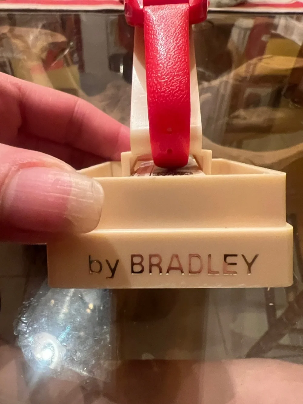 Vintage Barbie Red Digital Watch with Themed Face Art by Bradley